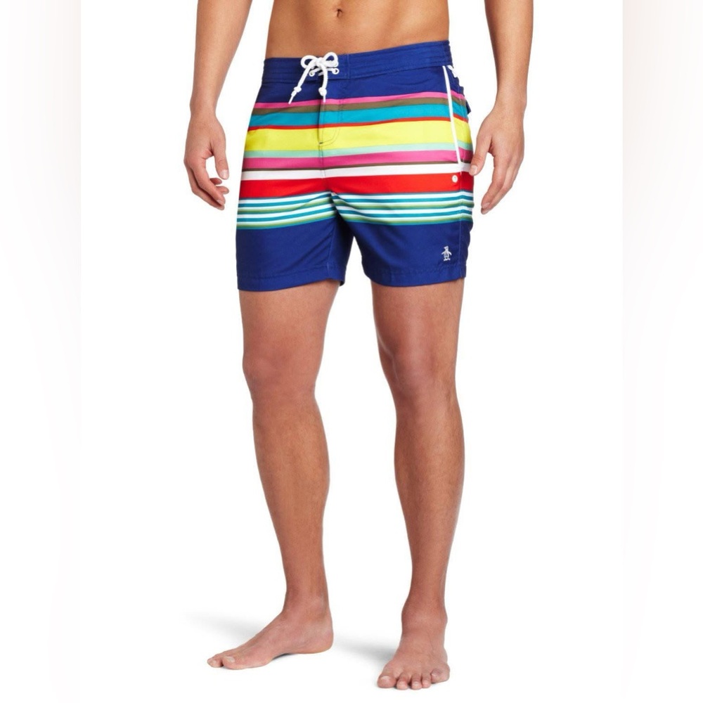 Original Penguin Volley Mazarine Blue Swim Shorts